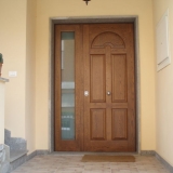 Blindata con pannello rovere massello e vetro antimazza